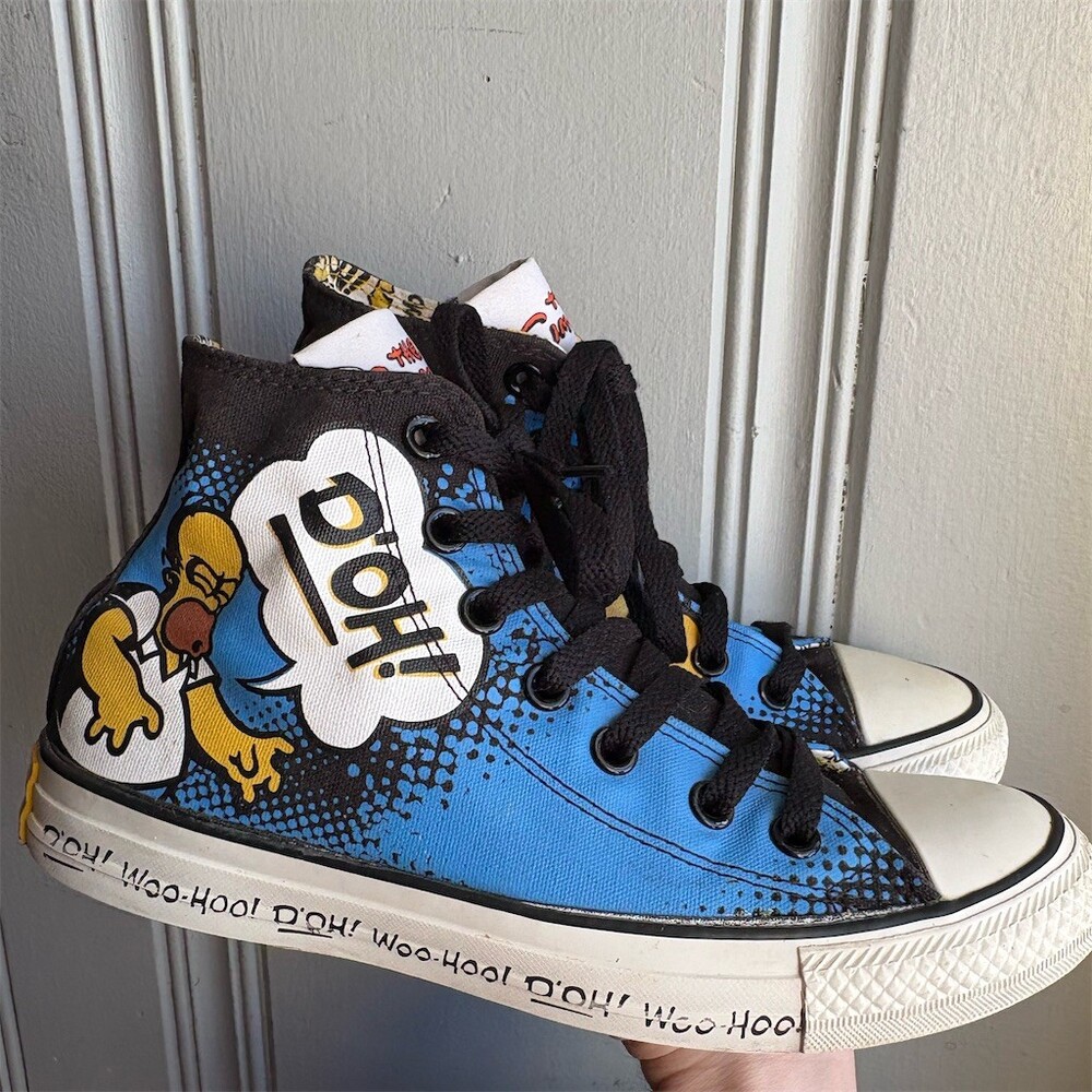 Converse Chuck Taylor All Star Hi The Simpsons Homer D'oh Woo-Hoo Sneakers 2013
